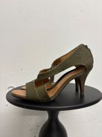 Vicenza Sandaletten olivgrün Gr. 36 Leder high Heels