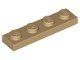 Lego Giocattoli: Lego Dark Tan Plate 1 x 4 5 Stück – Nuovo (secondo la descrizione) da Weingarten-Kalthäusern venduto da McGmavlo