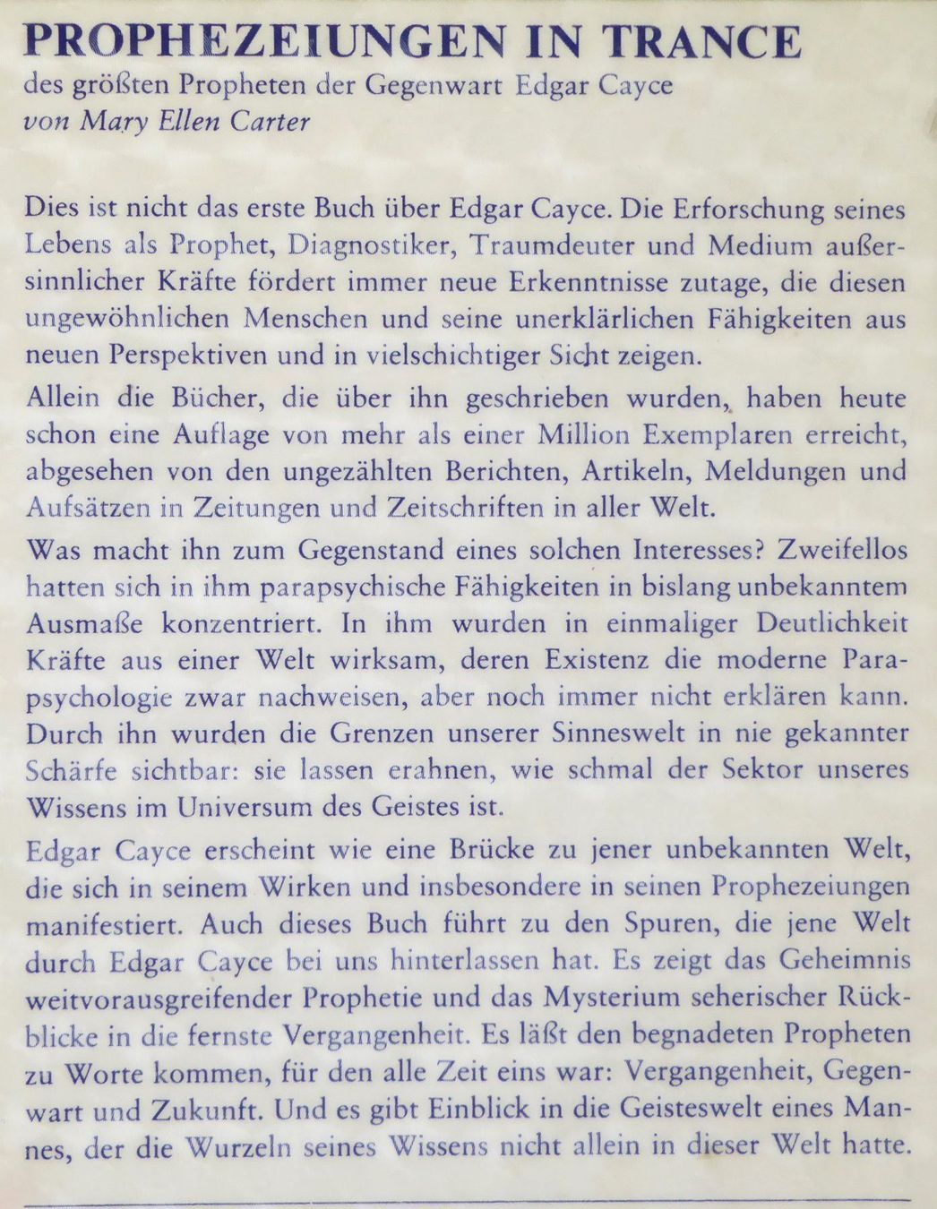 Libri: Prophezeiungen in Trance – Usato da Mauren venduto da Yeelen 2