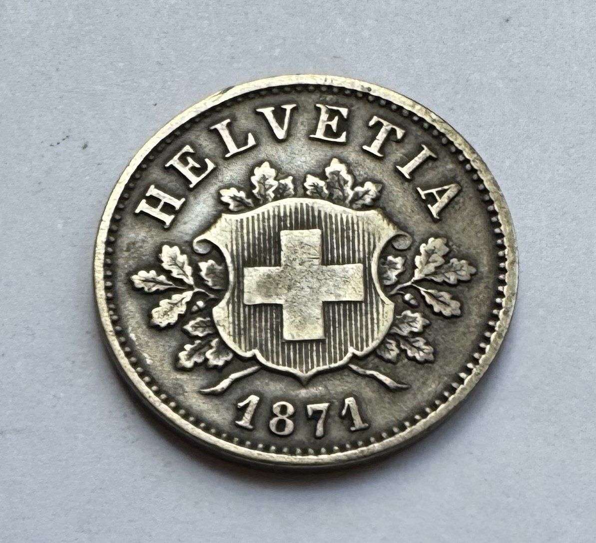 Alle Münzen: 1871 10 Rappen vz+ – Gebraucht aus Kirchberg SG von Zenhad69