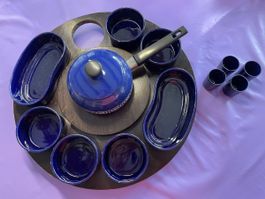 Fondue Chinoise Set, blau