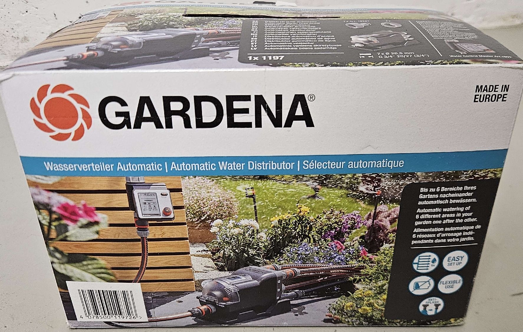 Gardena Tubi & Tubi flessibili: Gardena Wasserverteiler Automatic 1197 in Verpackung – Usato da Schaffhausen venduto da nicosigi