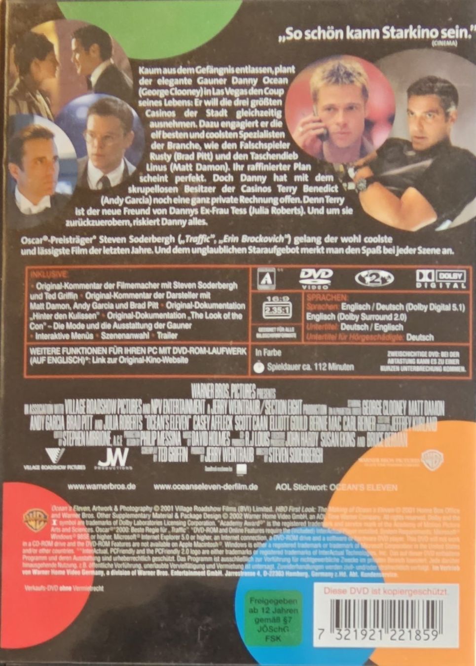 Tutti i DVDs: Ocean's Eleven – Usato da Wahlen b. Laufen venduto da Cg10 1