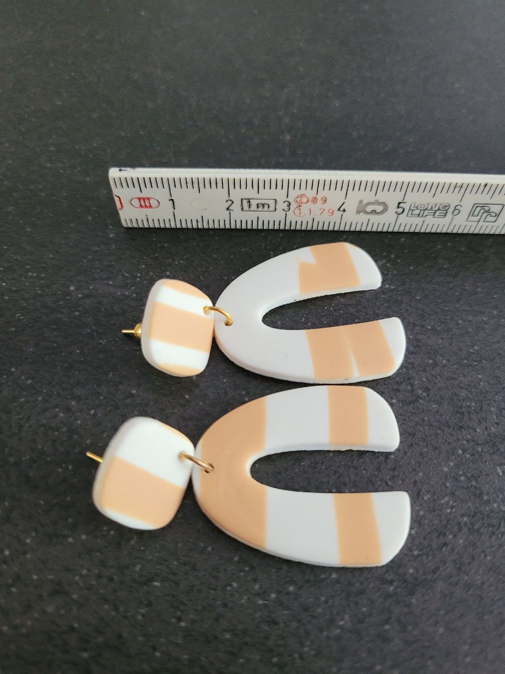 Ohrringe & -stecker: Trendige Statement Ohrringe, weiss - beige – Gebraucht aus Büren NW von nie_k6382 3