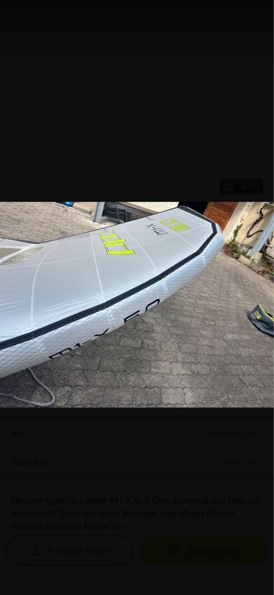 Duotone Surfen: PPC Wing M1 X 5m2 – Gebraucht aus La Punt Chamues-ch von Robin.Hofer 3