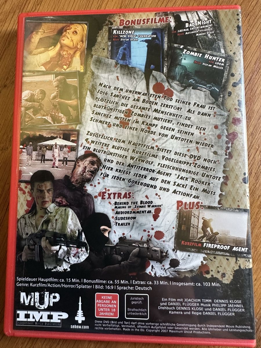 Tous les DVDs: Zombie Warrior, DVD, Mup Horror. – D'occasion à Benken ZH par Audi-erich 1