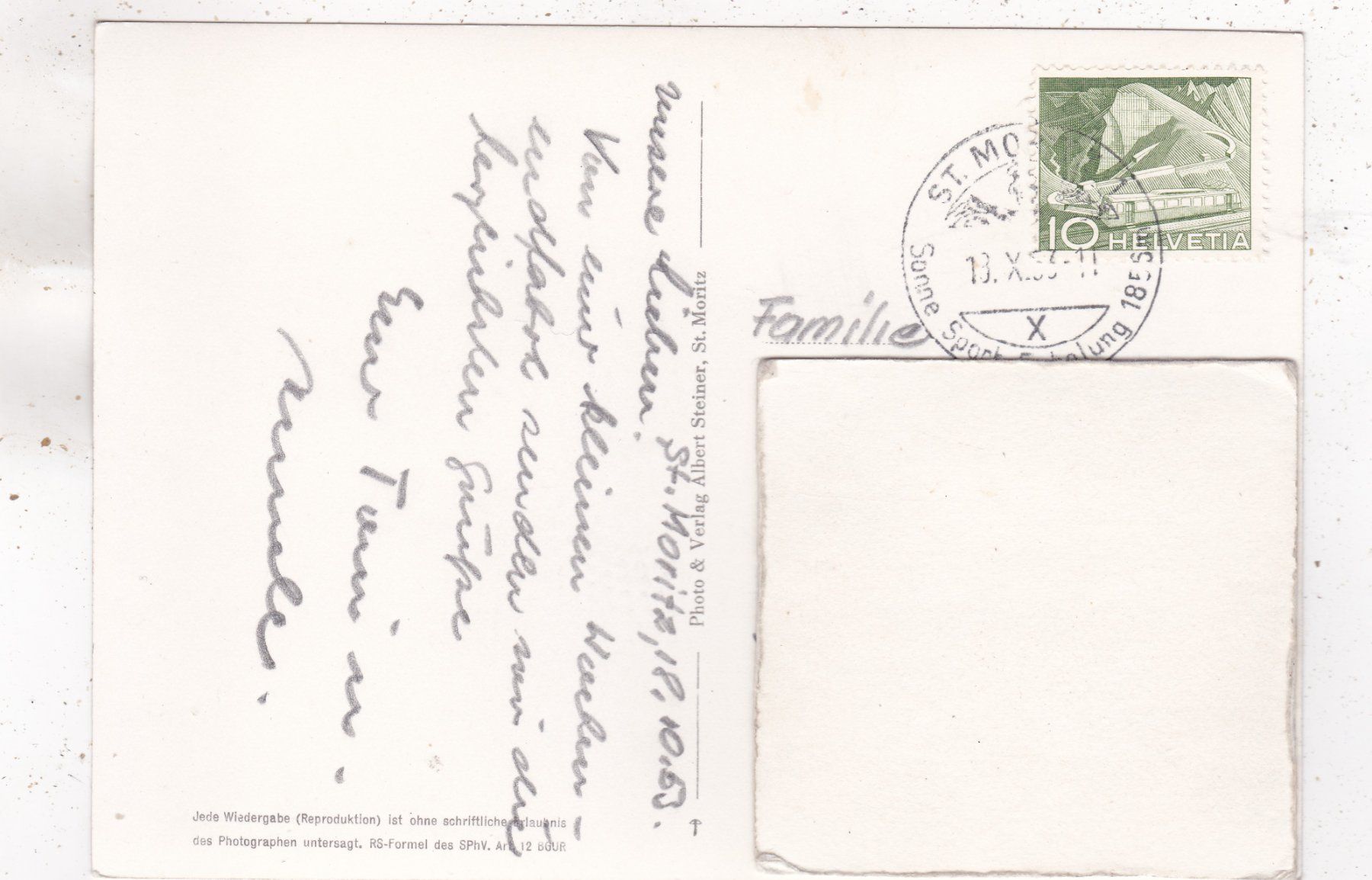 Cartes postales: St. Moritz 1953 – D'occasion à Herisau par Lisegrat2008 1