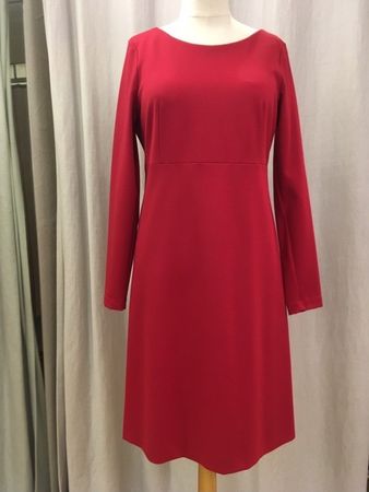 Piu & Piu Langarm Kleid fester Jersey dunkler rot Gr 42