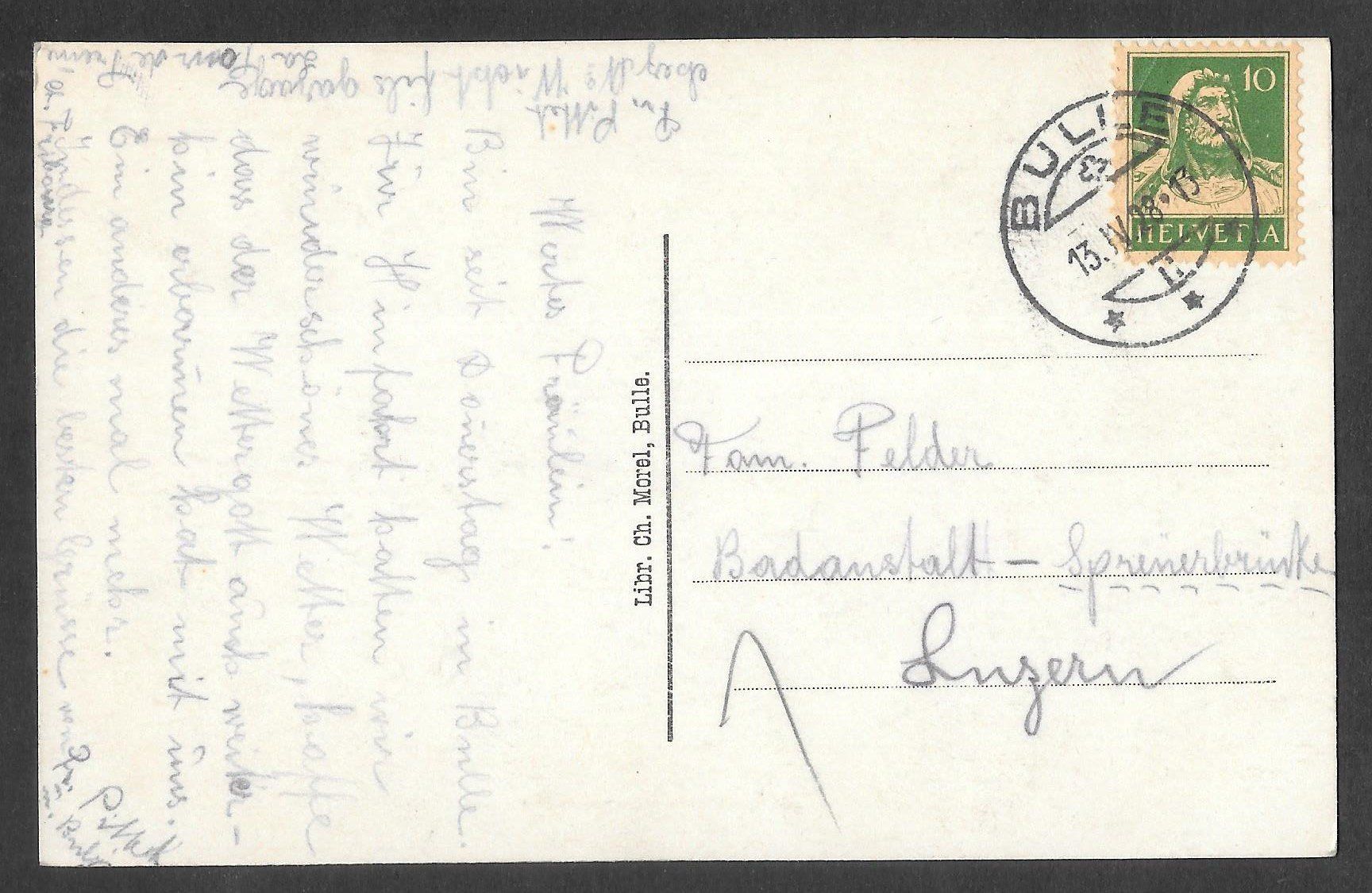 Cartoline postali: Bulle Avenue de la Gare – Usato da Olten venduto da clotaldi 1