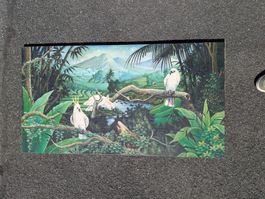 Grosses Dschungel Wandbild Kakadus 120x65 cm
