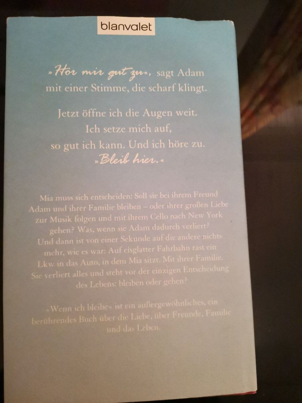 Libri: Wenn ich bleibe – Usato da Horgen venduto da sunny080 1