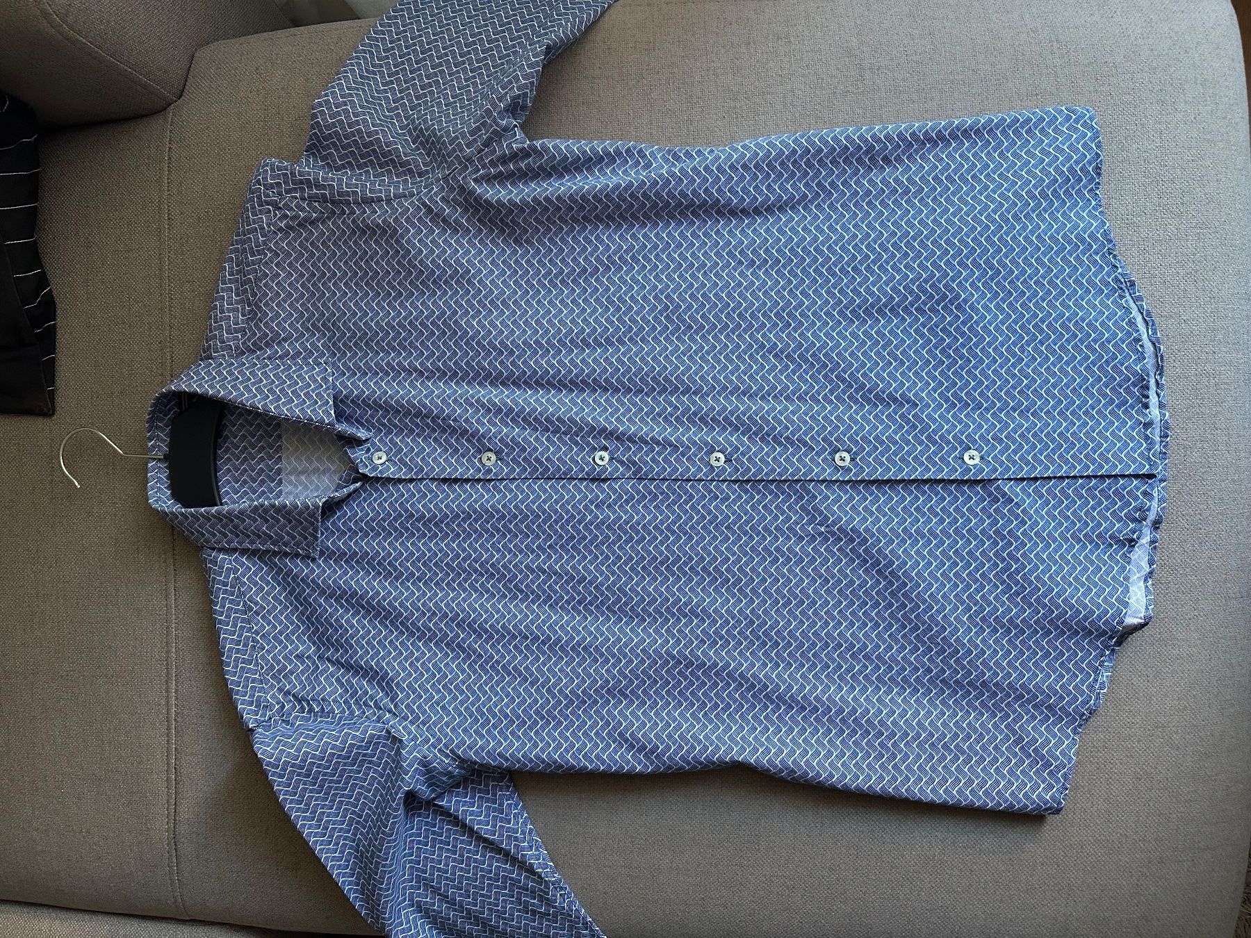 Camicie: Hemd blau, mit Muster – Nuovo (secondo la descrizione) da Zürich venduto da equalizer87 4