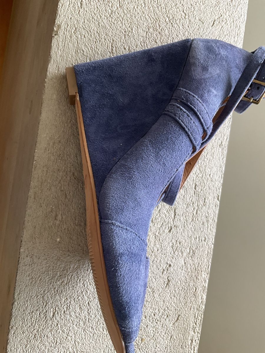 Clarks Damenschuhe: Sandales compensées Clarks bleues en daim, taille 38 – Neu (gemäss Beschreibung) aus Villarepos von Sglobule 7