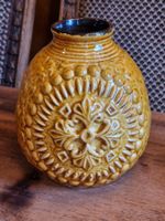 Vintage W. Germany Relief-Keramikvase 16 cm