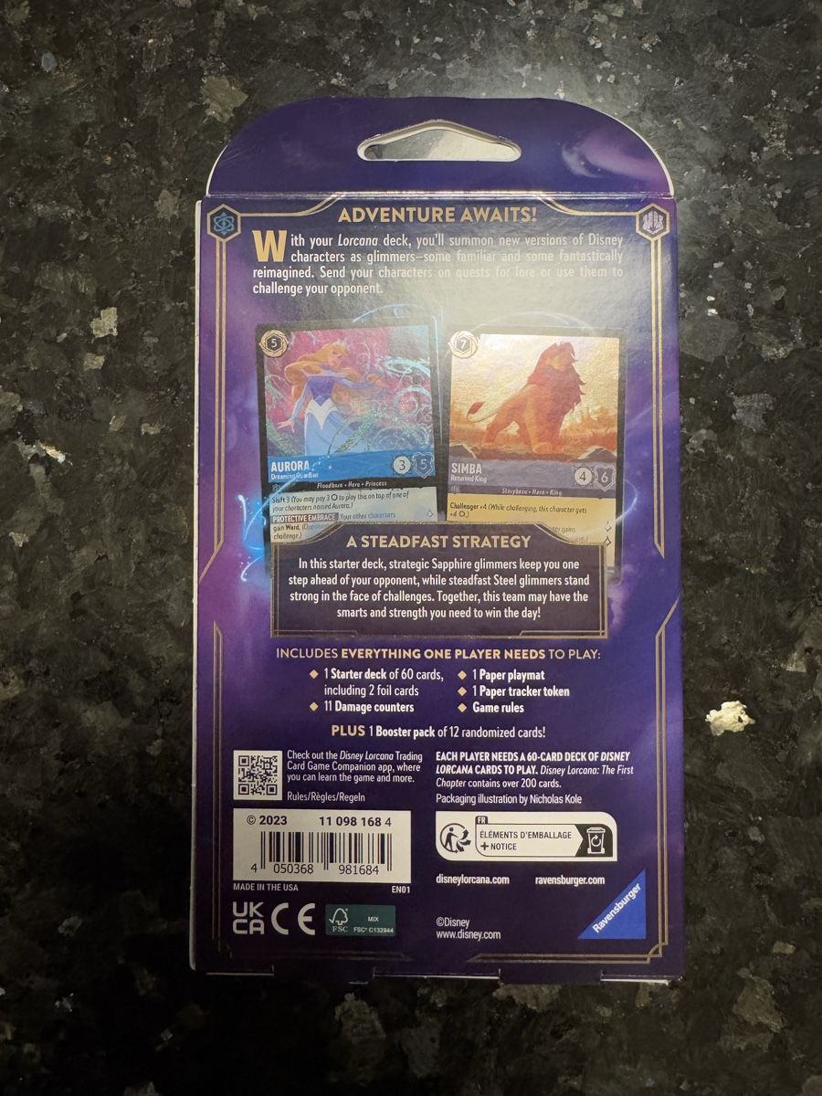 Disney Sammelbilder & Trading cards: Disney Lorcana The First Chapter Starter Deck EN Simba – Neu und originalverpackt aus Emmenbrücke von paj_q8wx 2