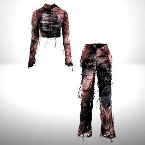 🤎 Trendiges Tie-Dye Set mit Stehkragen – Vintage Chic 🌟💫