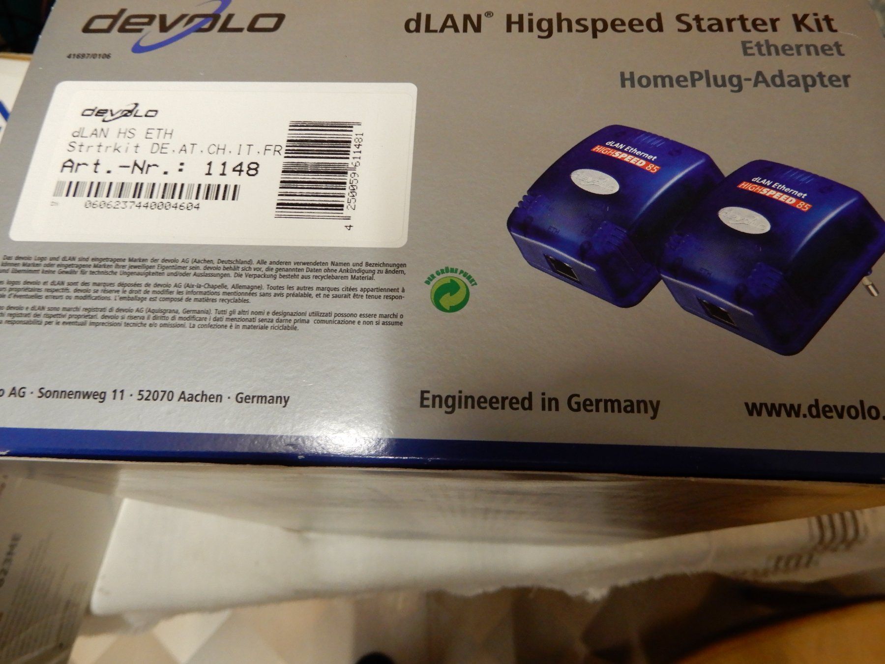 Devolo Laufwerke & Adapter: Devolo dLAN Highspeed 85 Netzwerkadapter Set – Gebraucht aus Worben von MaKo3252 7