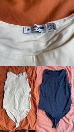 2 Bodys, weiss & schwarz, Gr. S/M/L, Stradivarius