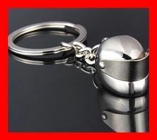 Schlüsselanhänger Helm Motorrad SILBER Roller Mofa CIao