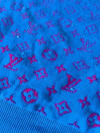 Louis Vuitton Pullover, Gr. L, Blau/Rot, guter Zustand!