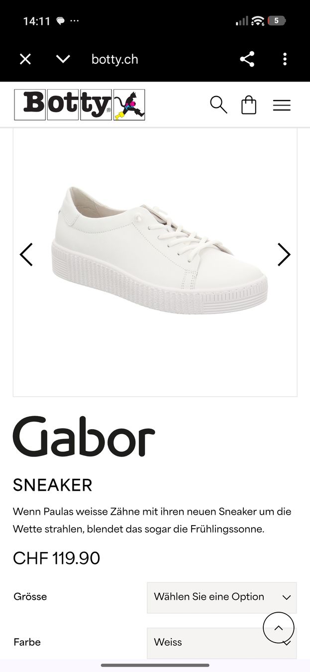 Scarpe da donna: Gabor Leder Sneakers Größe 41  – Usato da Tagelswangen venduto da son_z88g 1