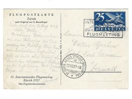CH, Flugpost Zürich-Bellinzona 22.8.1927