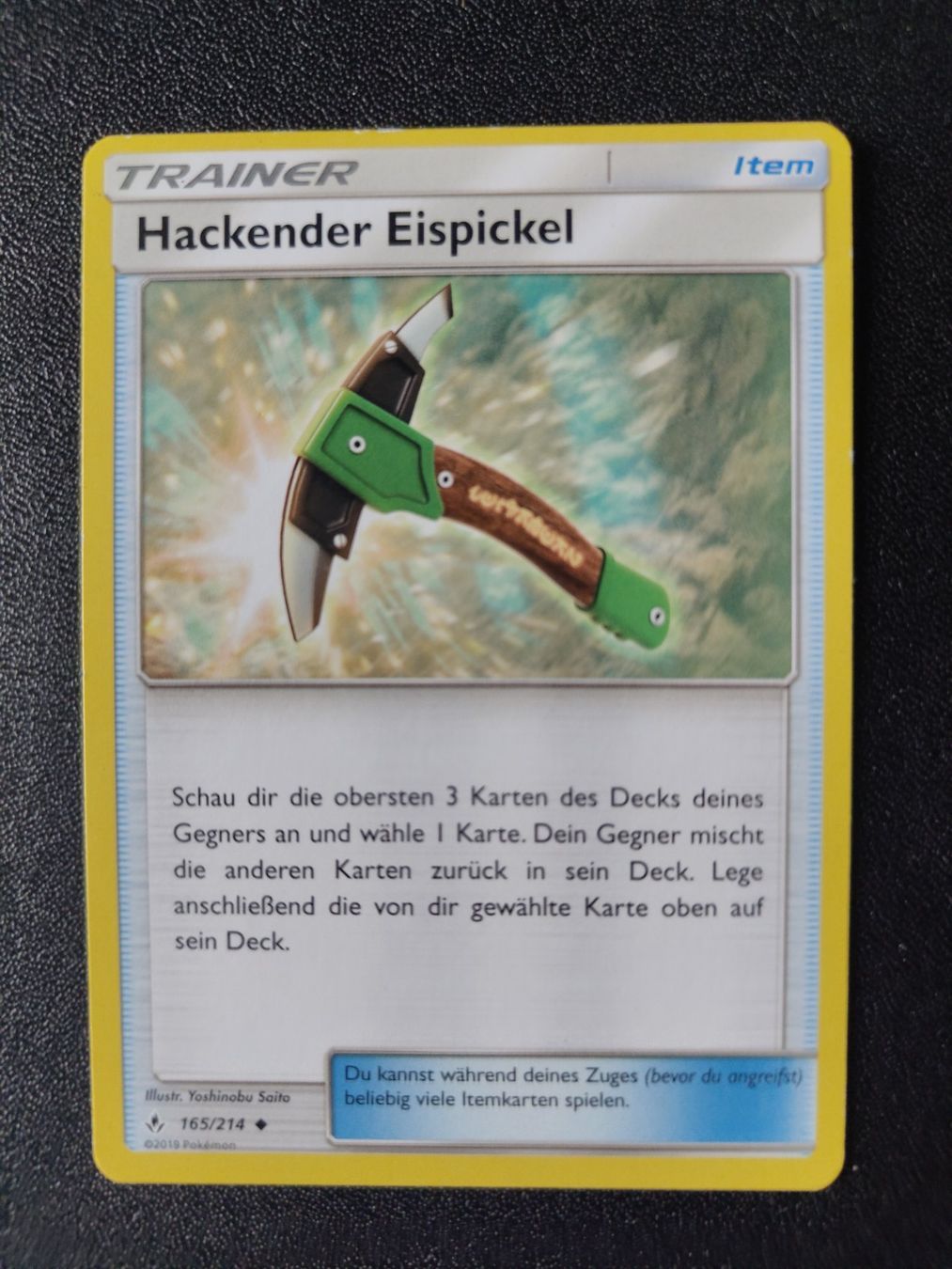 Pokémon Cartes à collectionner: Hackender Eispickel 165/214 Trainer Pokémon Unbroken Bond DE – D'occasion à Mezzovico par finsteraar