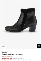 Bottines Gabor noires en cuir 40