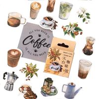 46x Vintage Kaffee Box Aufkleber DIY Scrapbooking SetXL