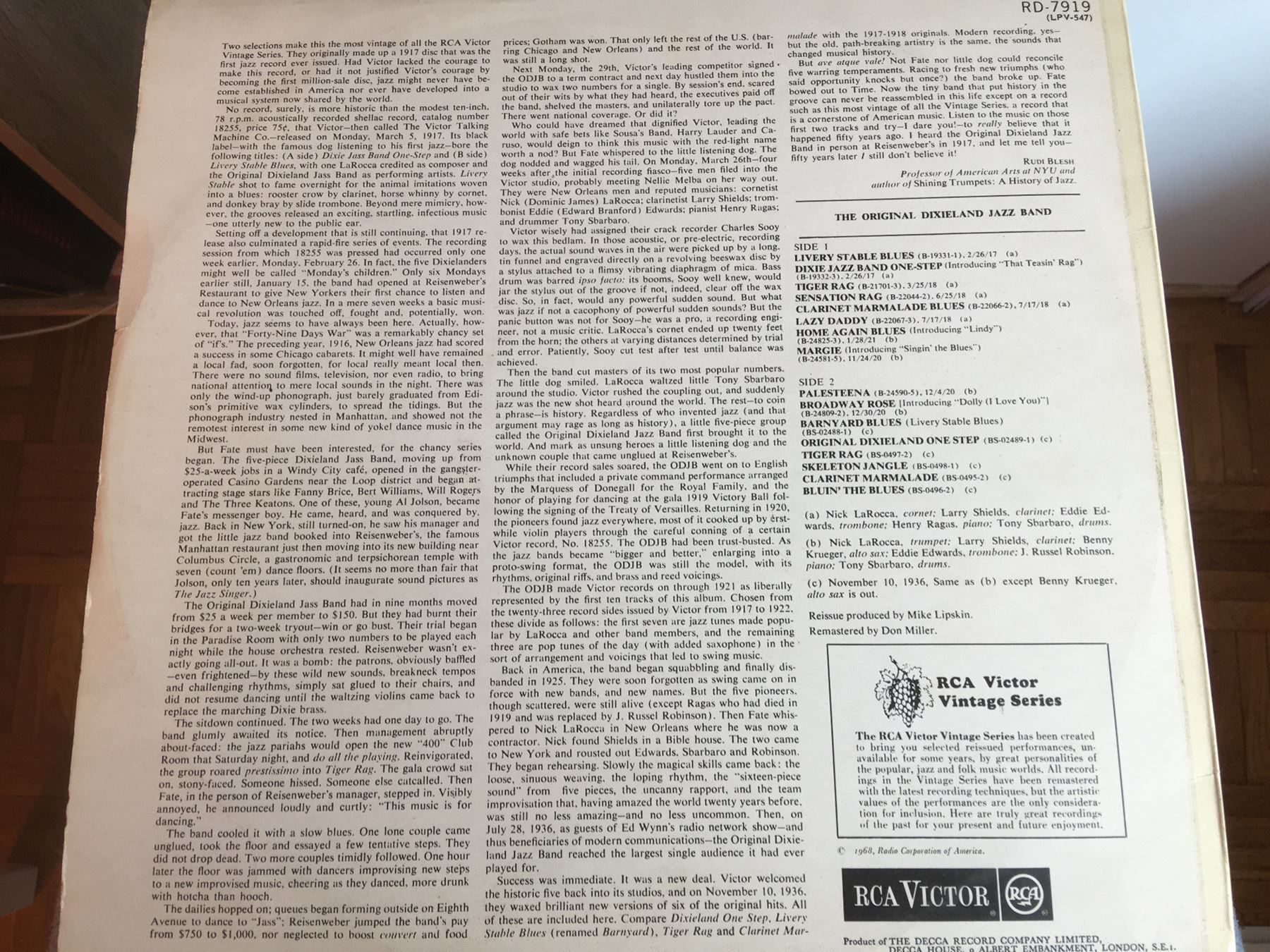 Dischi in vinile: The Original Dixieland Jazz Band – Usato da Clarens venduto da Surcouf91 1