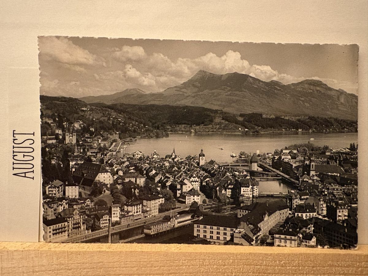 Ansichtskarten: AK von Luzern mit Rigi – Gebraucht aus Rümlang von Kartenpost1