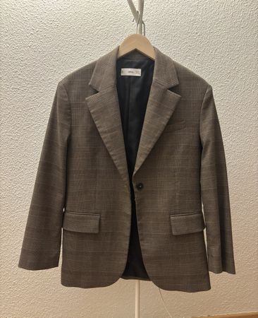 Brown Checkered Blazer / Veste