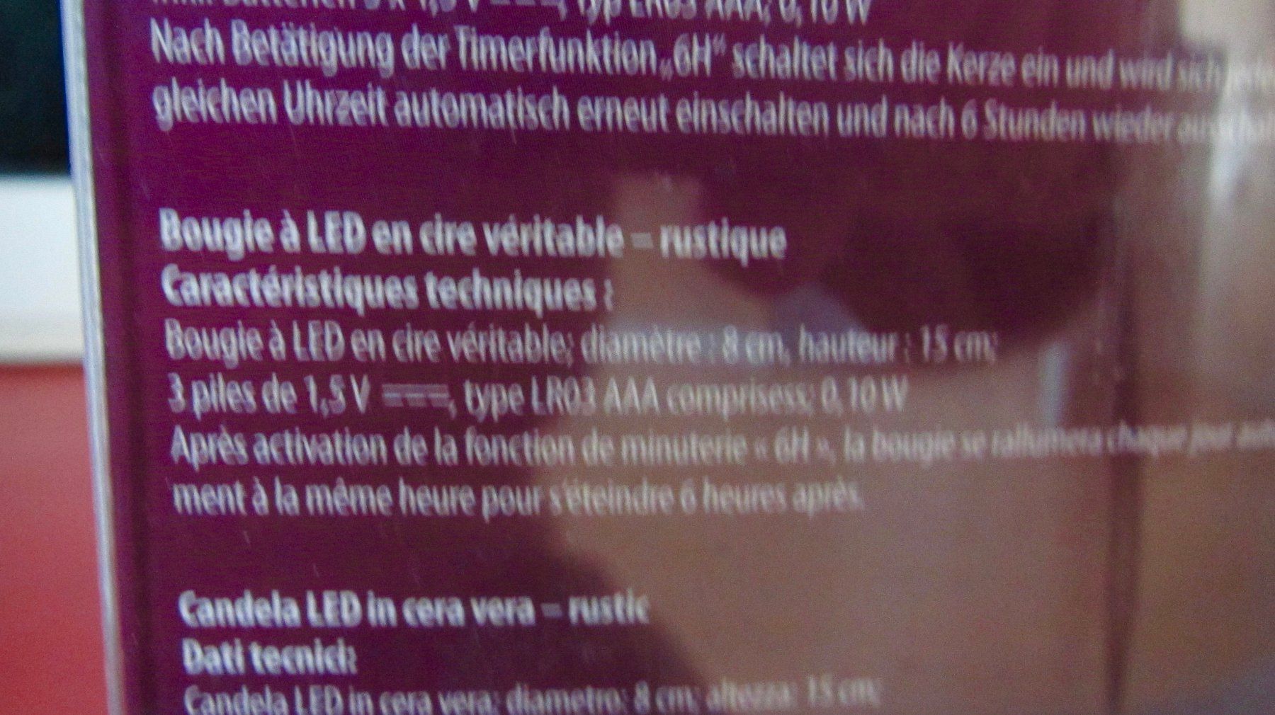 Candele: GRANDE BOUGIE LED EN CIRE NATUREL  PROGRAMABLE – Nuovo e nell'imballaggio originale da Murten venduto da Selliot 2