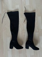 Overknees Nubukleder