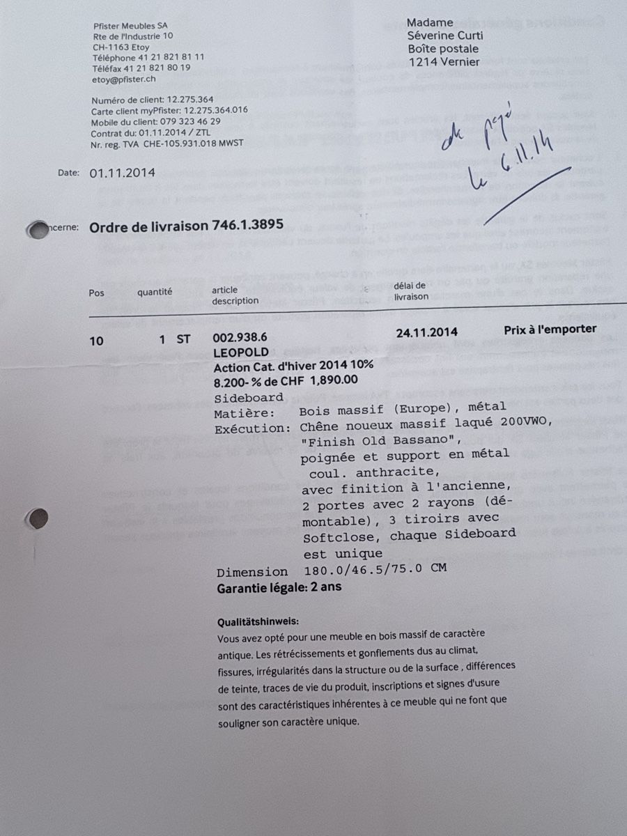 Pfister Credenze: À vendre : Buffet en bois massif.  – Usato da Collonge-Bellerive venduto da alexcurti 2