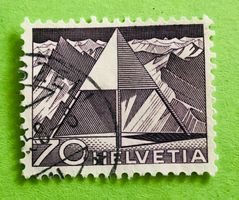 Nr.308 mit Stempel Triangulationspunkt Technik und Landschaf