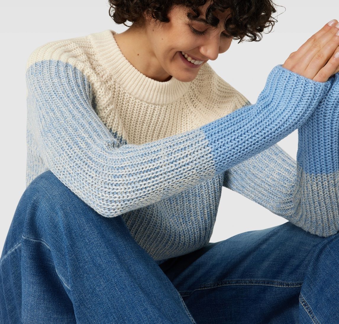 Maglioni & Felpe: Soyaconcept Pullover: Gr. L, blaue Blockstreifen – Usato da Basel venduto da Interstellar85 1