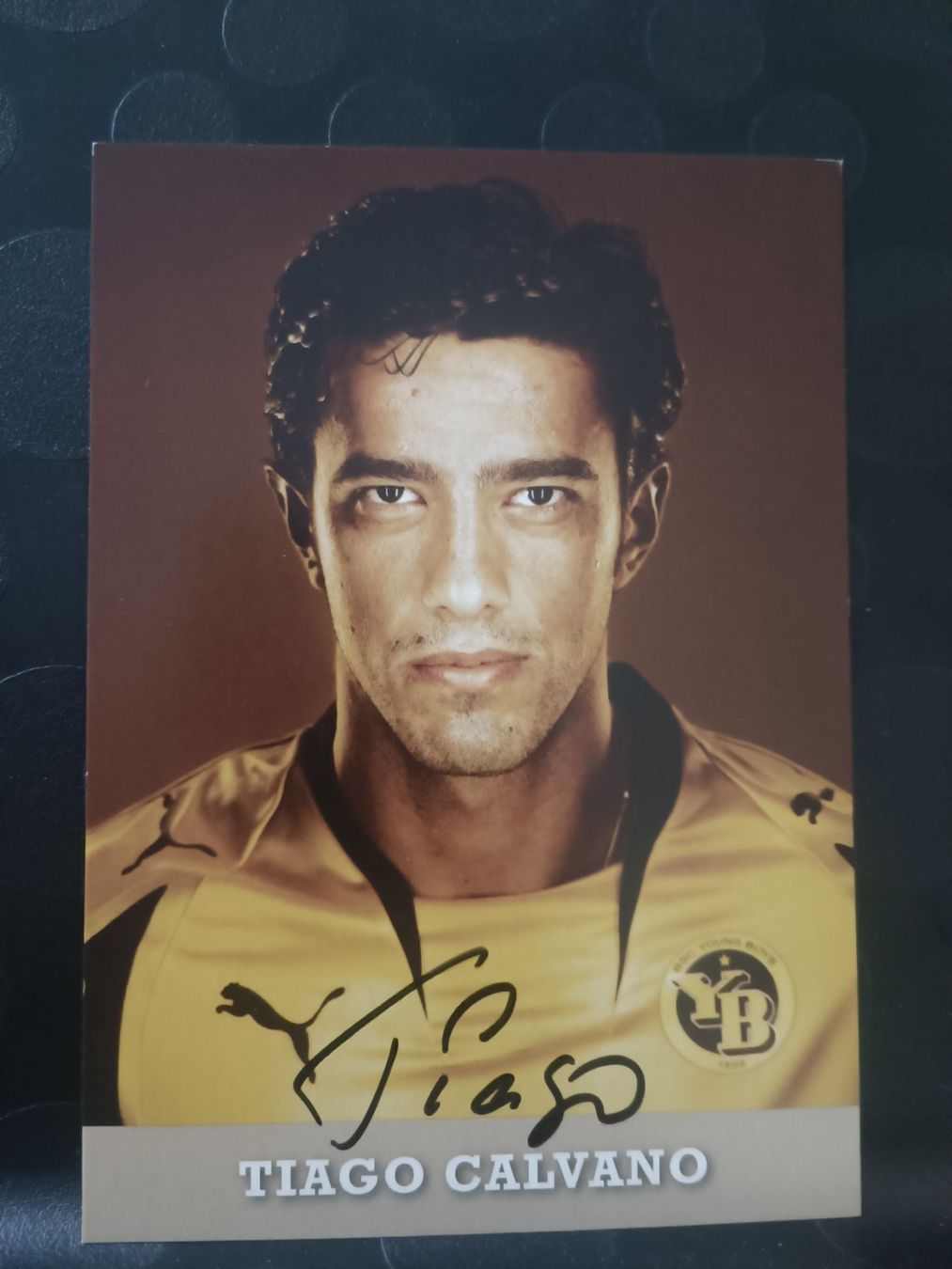 Autografi: Thiago Calvano - YB Bern - handsignierte Karte – Usato da Menziken venduto da Artographs