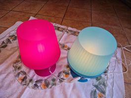 2x IKEA JANSJO Tischlampen, pink & türkis, gut erhalten!
