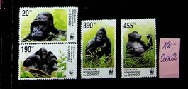 ZAÏRE SÉRIE TIMBRES NEUFS** 2002. COTE 12.00 EUROS /MAI202