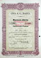 OVA AG, Basel - 1925