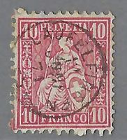 10 RP. Z/38, FINGERHUT VOLL-0 LAUFELFINGEN 12 JANV.71, SCHÖN