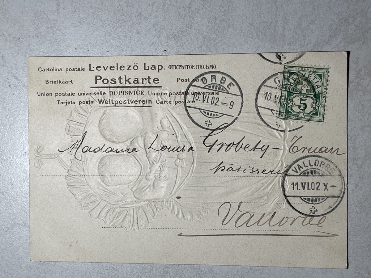 Cartoline postali: Romantische antike Ansichtskarte Zwilingsbabys – Usato da Strengelbach venduto da Aschatan5 1