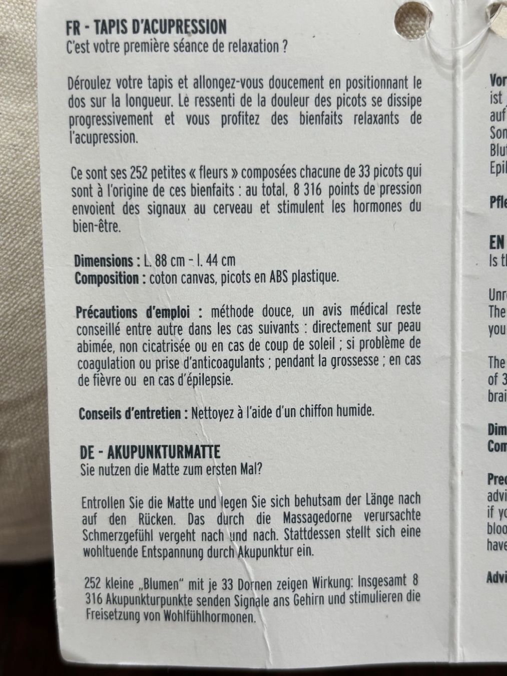 Bodenmatten: tapis d'acupression – Gebraucht aus chatonnaye von lebizu 5