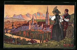 Bern, Blick auf die Stadt vom benachbart