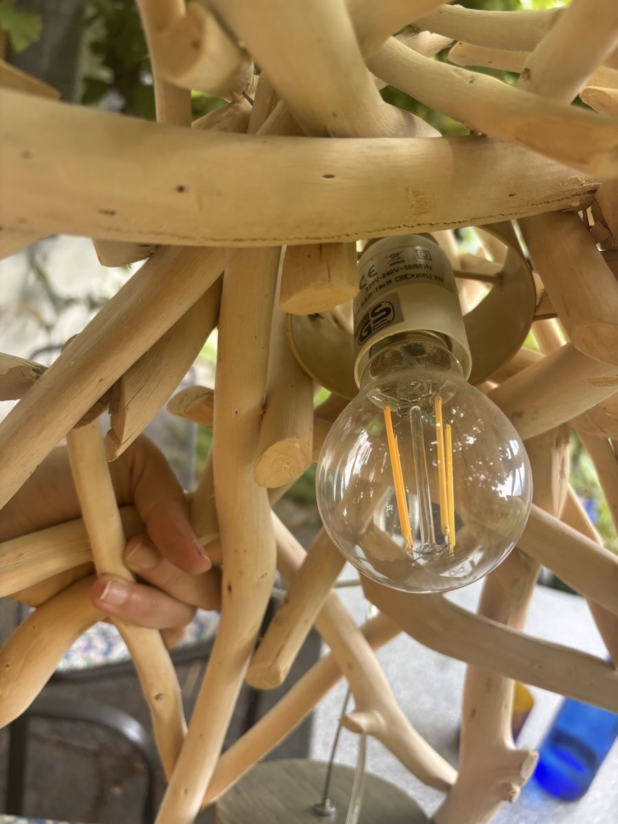 Kronleuchter & Deckenlampen: Holzlampe – Gebraucht aus Mergoscia von cam_7rvq 2