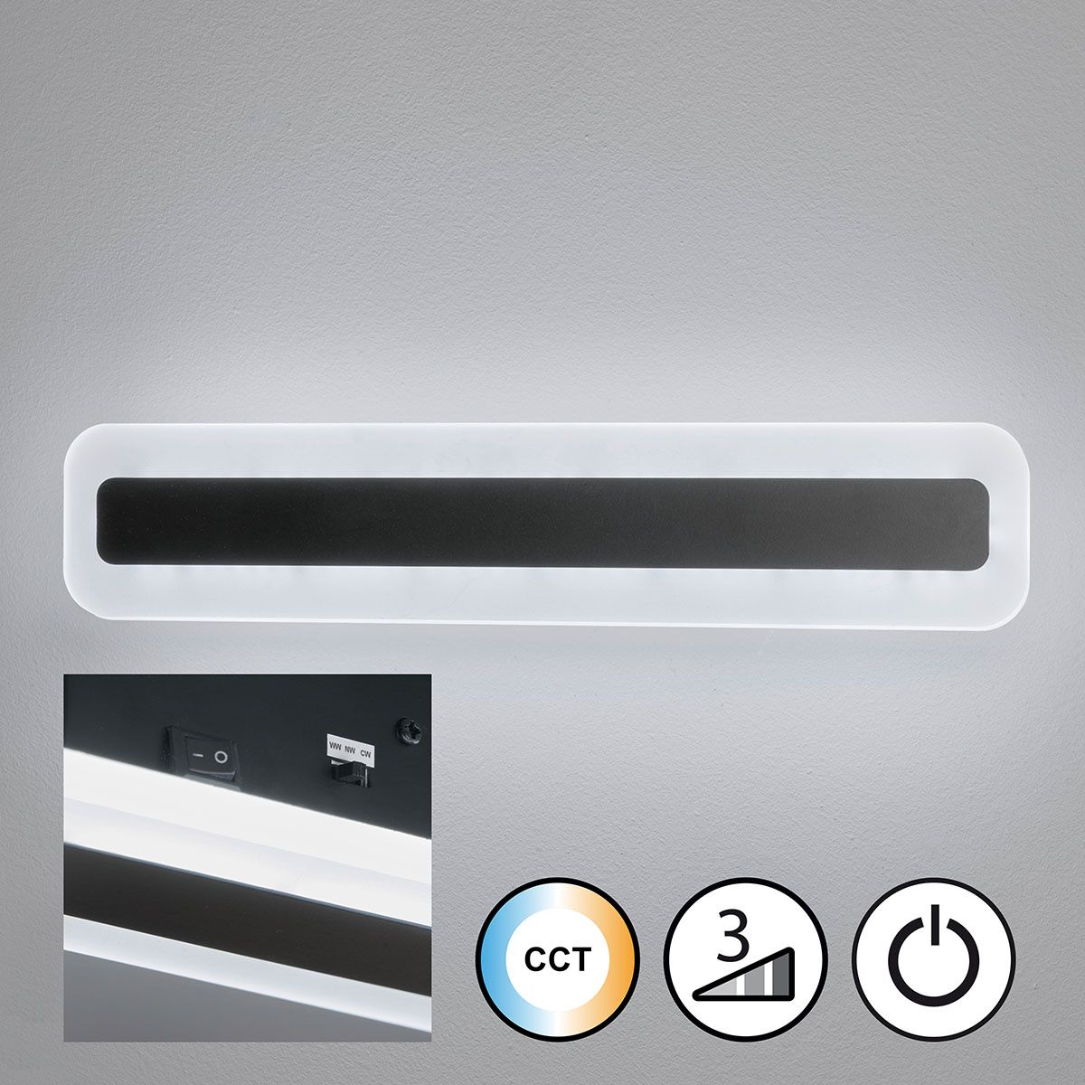 Lampade: LED Wandleuchte, Dimmer, 40 cm x 8 cm – Nuovo (secondo la descrizione) da Kreuzlingen venduto da Smart-Light
