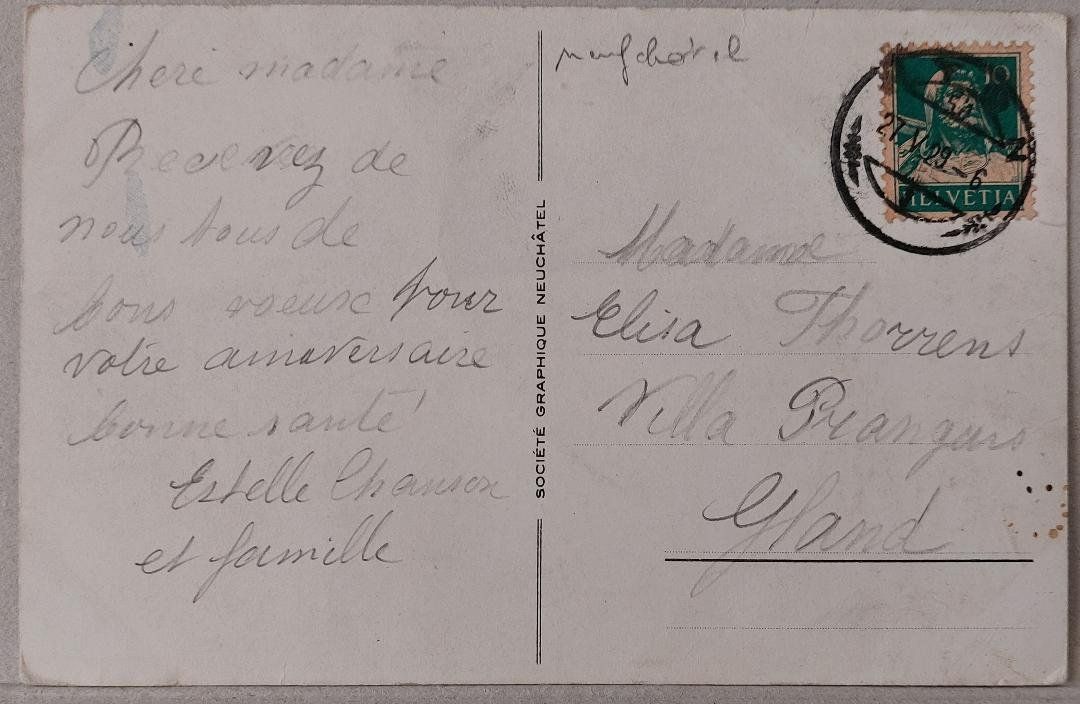 Cartoline postali: GORGIER  -  Le Château - 1929 – Usato da Delémont venduto da Domdom1 1
