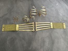 Schlangen-Schmuckset Armreifen Armspange Gürtel für Festival