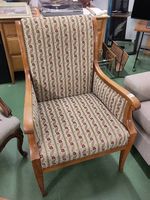 Antike Sessel - Set rote Blumenmuster